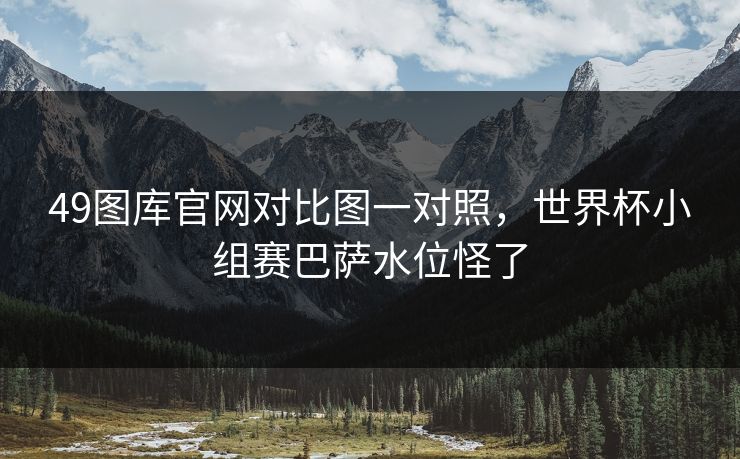 49图库官网对比图一对照，世界杯小组赛巴萨水位怪了